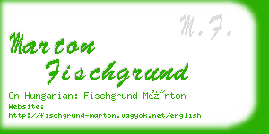 marton fischgrund business card